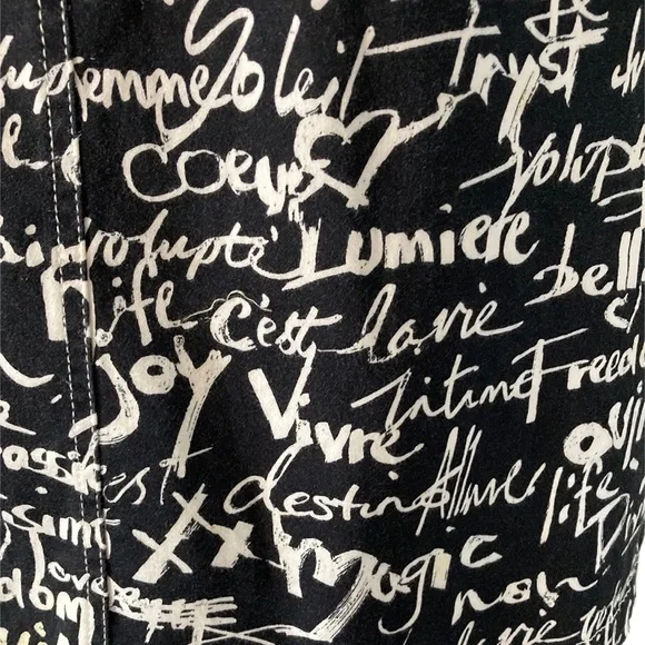 VINTAGE 90/Y2k graffiti print long sleeve pencil Dress - Picture 8 of 16